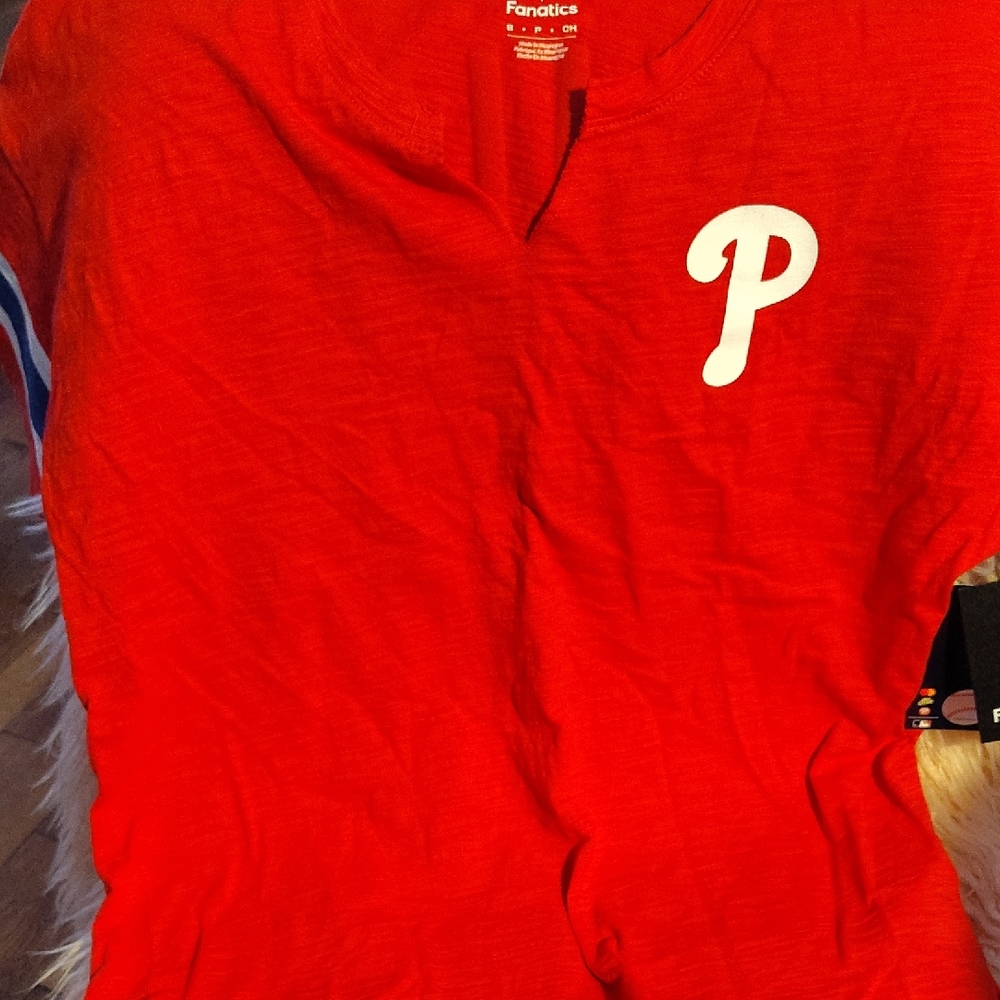 Fanatics Red Tee with White Lettering